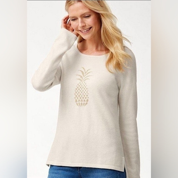 Tommy Bahama Sweaters - Tommy Bahama Serena Pineapple Intarsia Sweater Large NWT (5857)